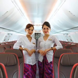 Batik Air female cabin crews boarding