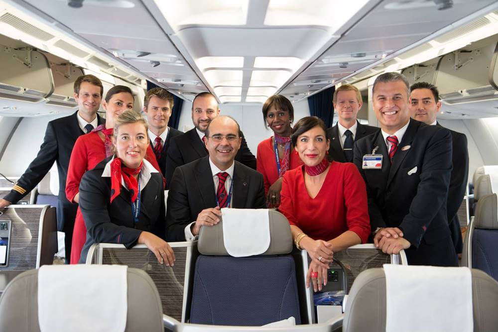 Brussels Airlines pilots and flight attendants cabin