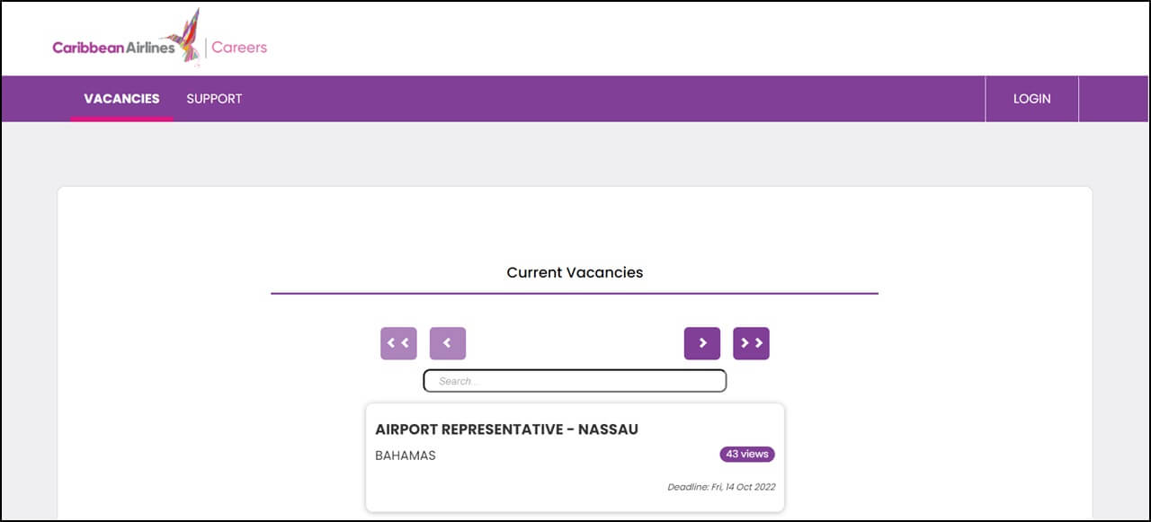 Caribbean Airlines Careers Page