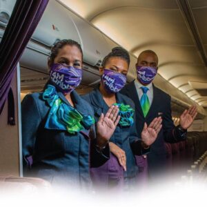 Caribbean Airlines flight attendants cabin