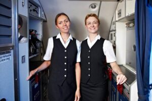 DAT female cabin crews in waistcoat