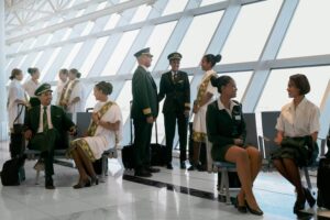 Ethiopian Airlines pilots and flight attendants boarding area