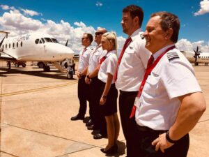Fly CemAir pilots and cabin crews tarmac