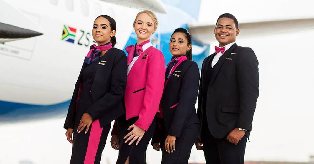 FlySafair male and female flight attendants