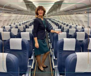 GetJet Airlines female flight attendant