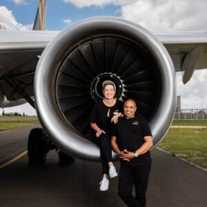 LIFT male and female cabin crew engine