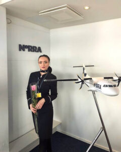 Norra female flight attendant