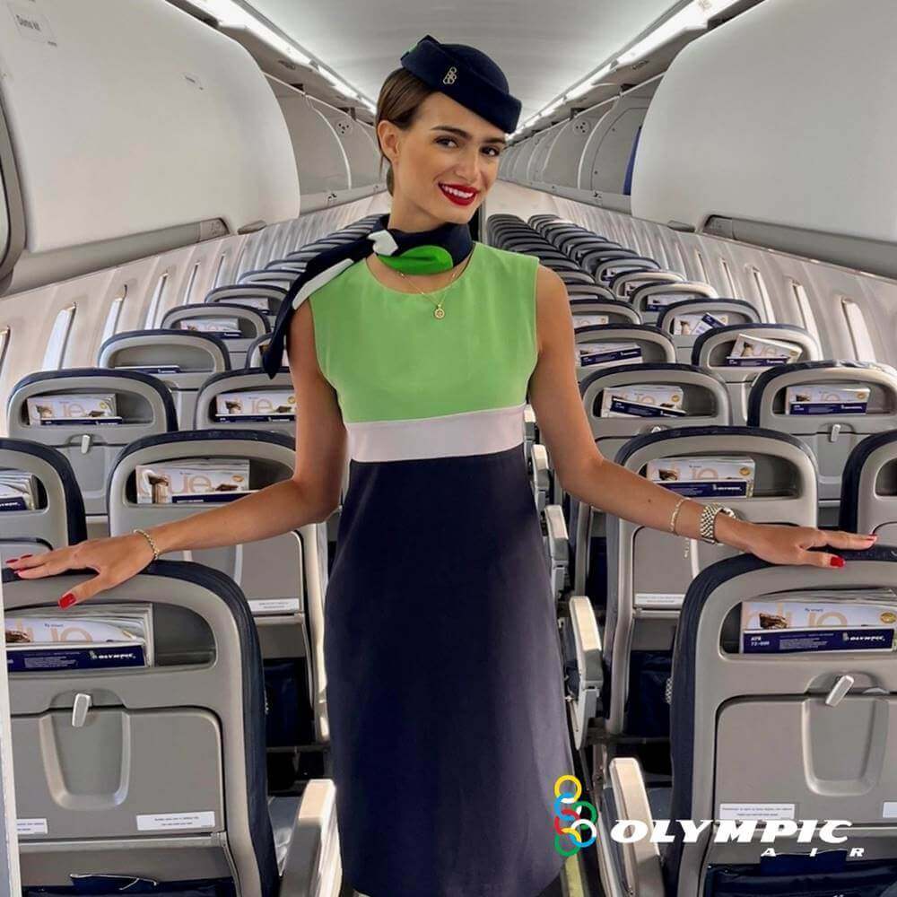 Olympic Air female flight attendant