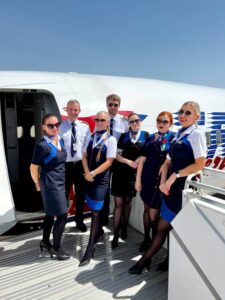 Smartwings flight and cabin crews steps