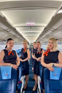 TUS Airways all female flight attendants