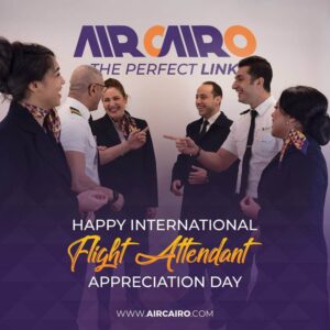 Air Cairo flight attendants' day
