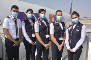 Air Cairo flight attendants mask
