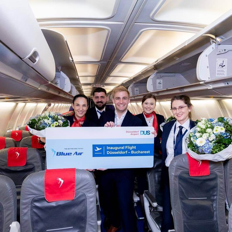 Blue Air flight attendants DUS flight