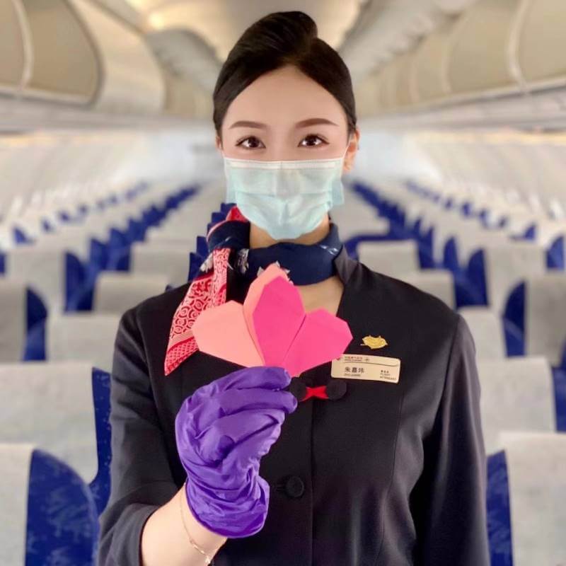 China Eastern Airlines flight attendant heart
