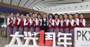 China Southern Airlines flight attendants airport