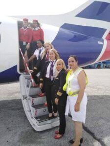 Cuba Airlines pilots and cabin crews steps