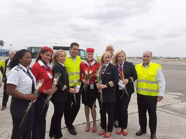 Cuba Airlines pilots and flight attendants