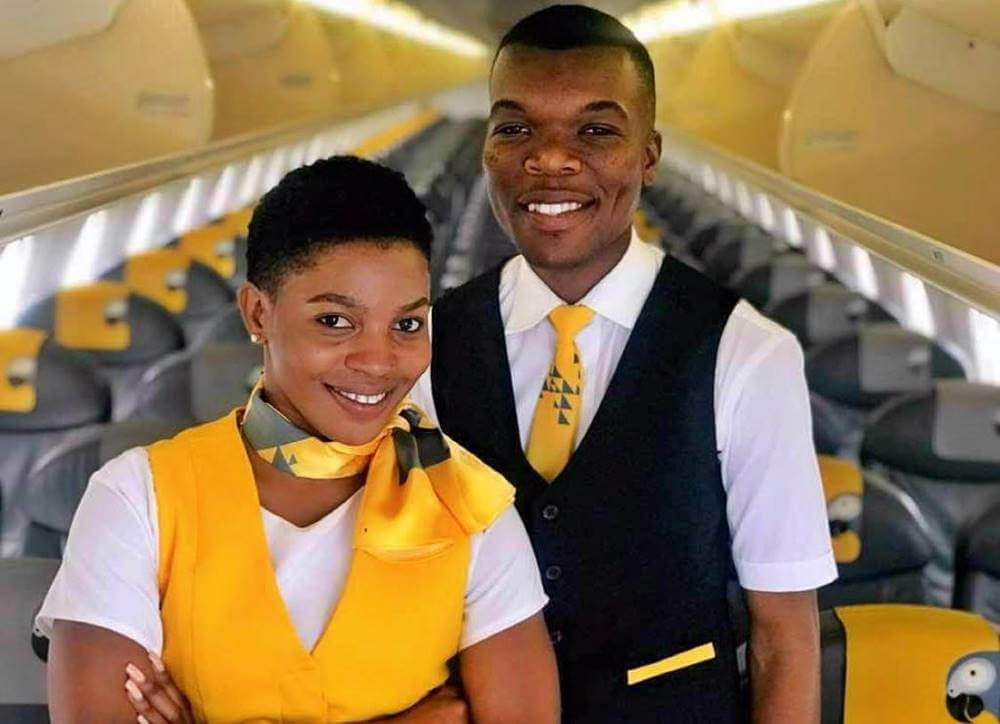 Fastjet flight attendants smile