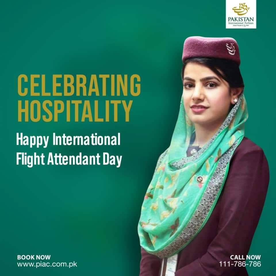 Pakistan International Airlines flight attendants day poster