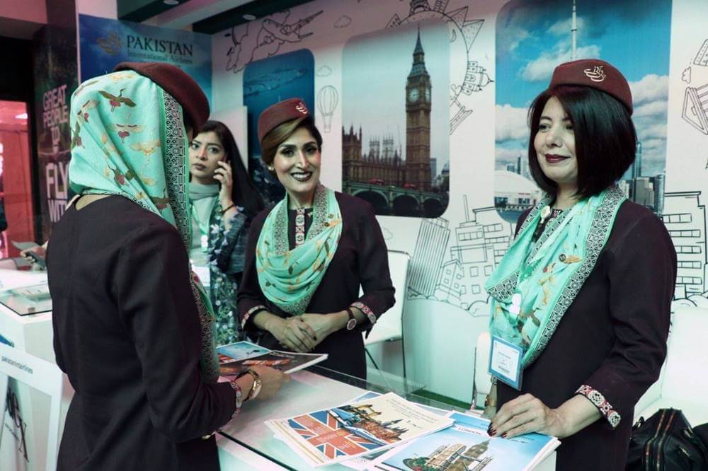 Pakistan International Airlines flight attendants event