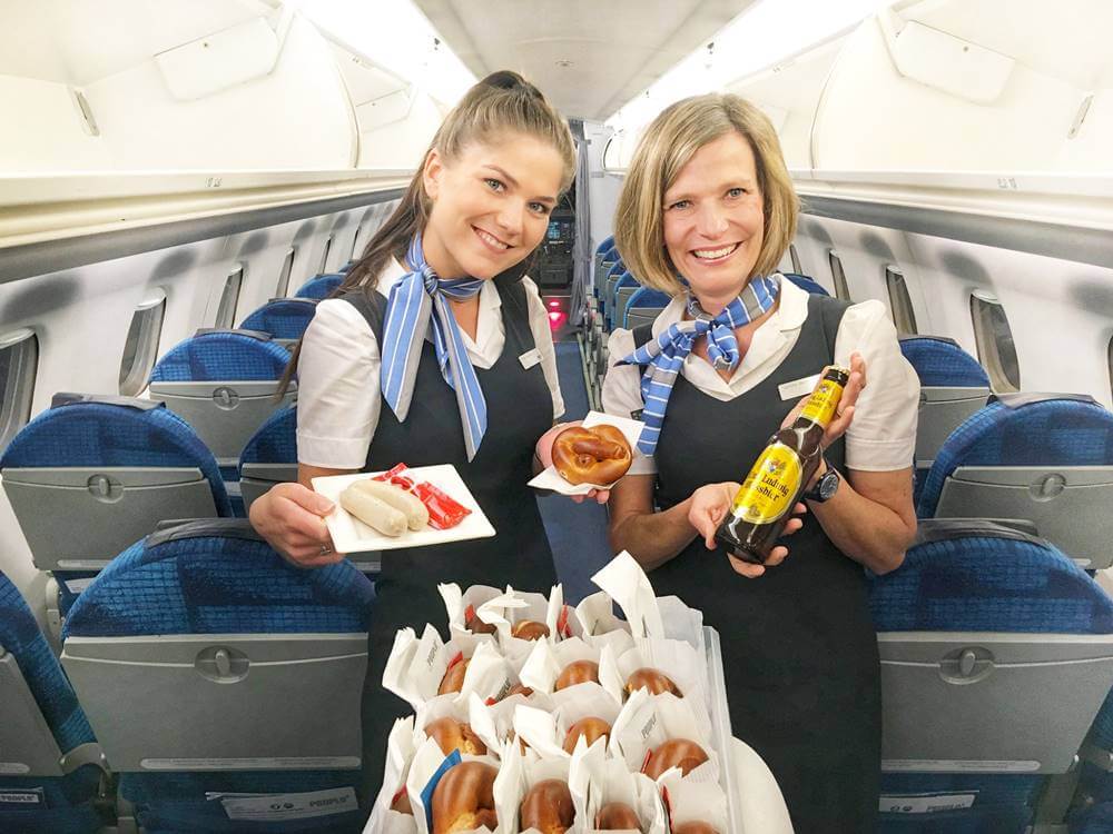 People's Airline flight attendants service