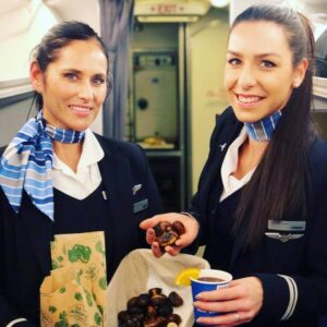 People's Airline flight attendants roasted chestnuts