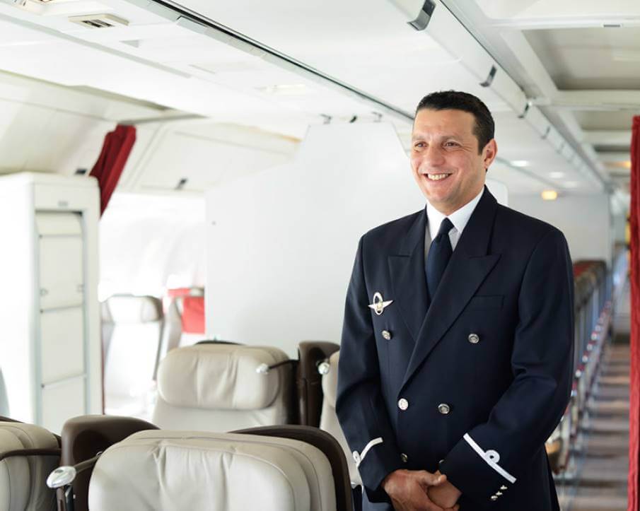 Royal Air Maroc male flight attendant