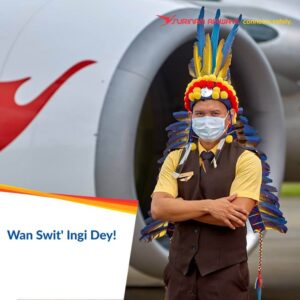 Surinam Airways male flight attendant costume