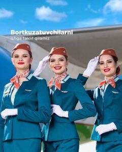 Uzbekistan Airways female flight attendants