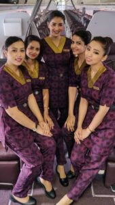 Vistara female flight attendants boarding