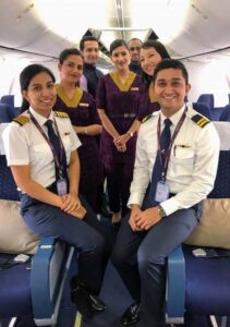 Vistara pilots and flight attendants plane