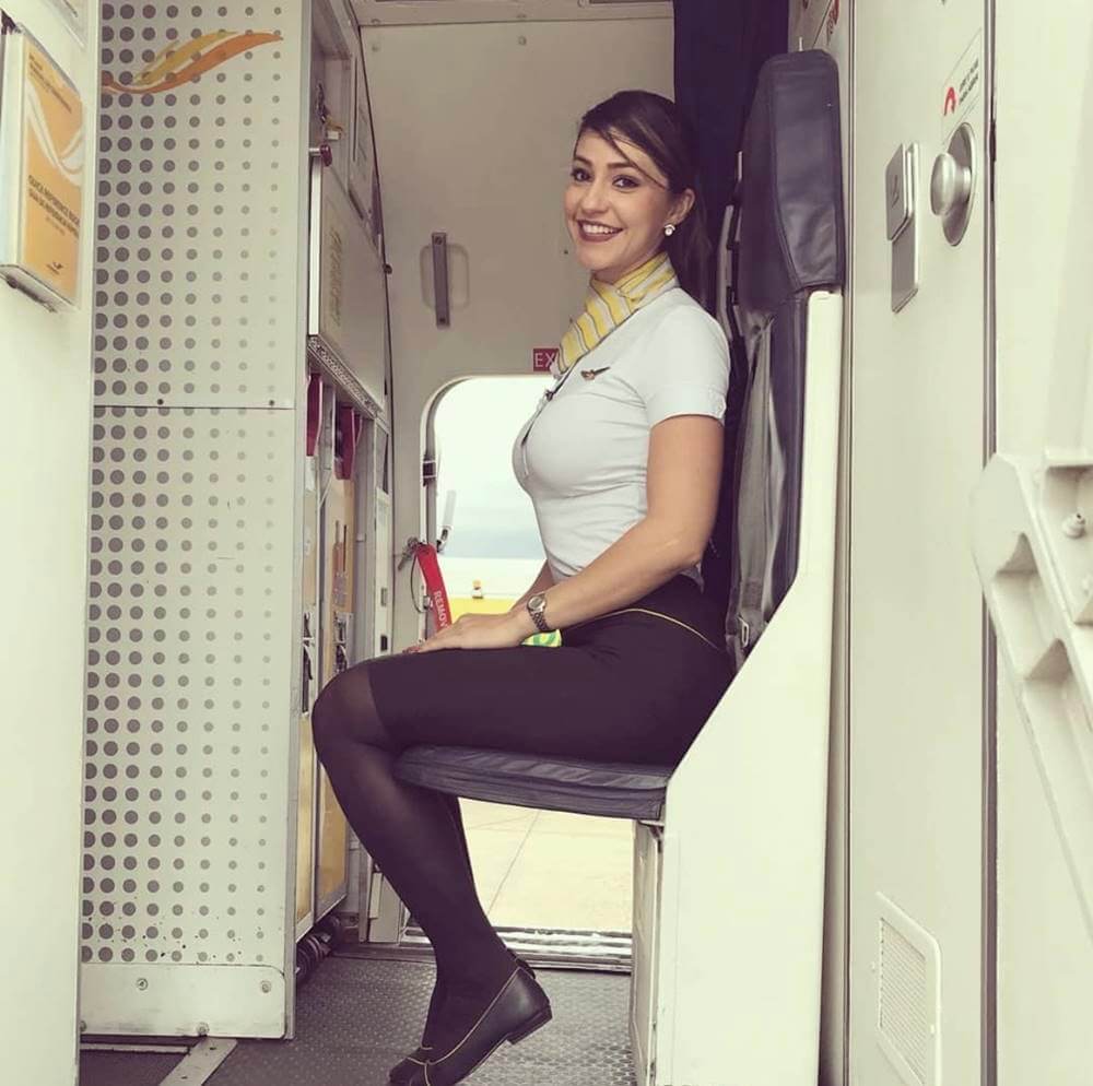 Voepass flight attendant jumpseat