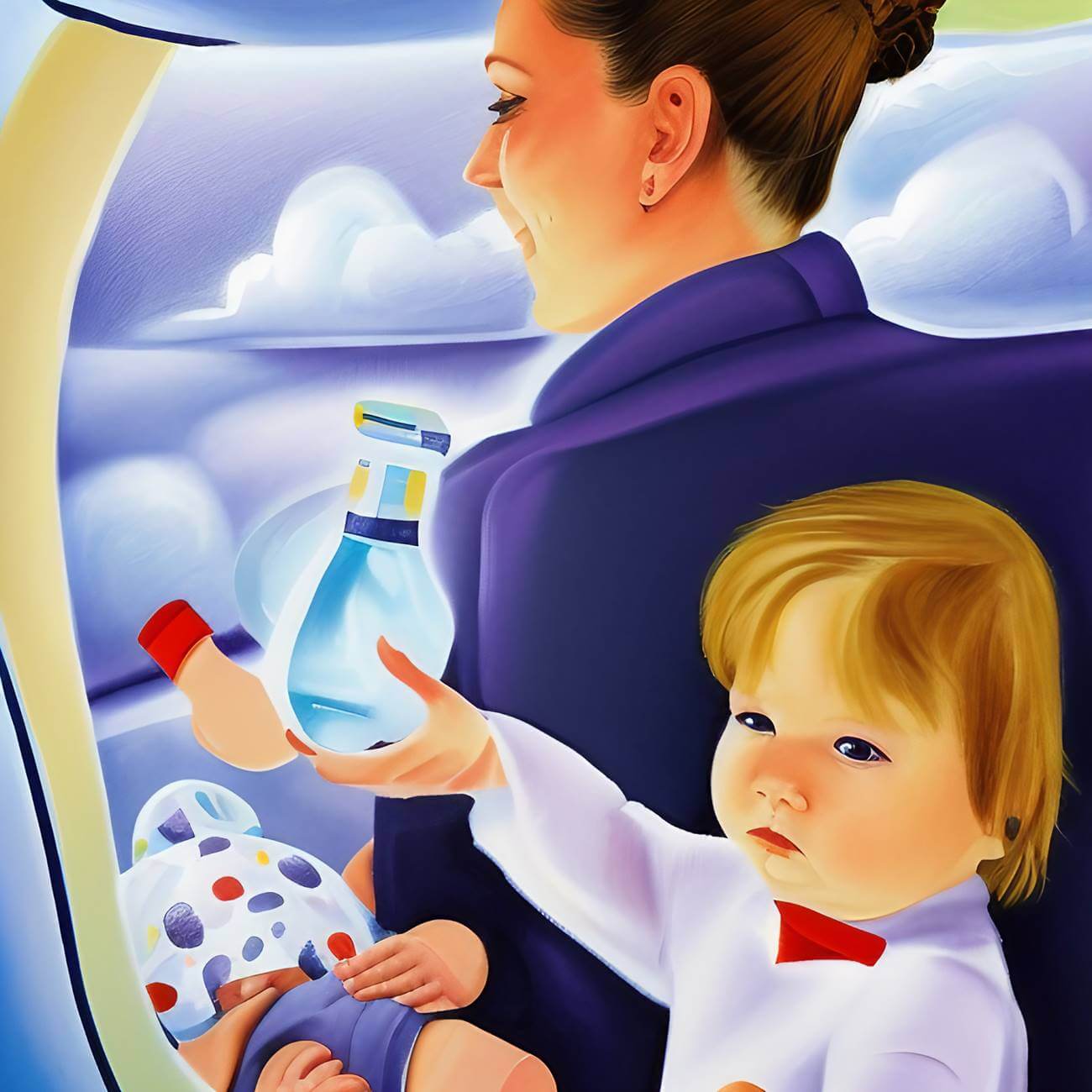 how flight attendants take care of babies