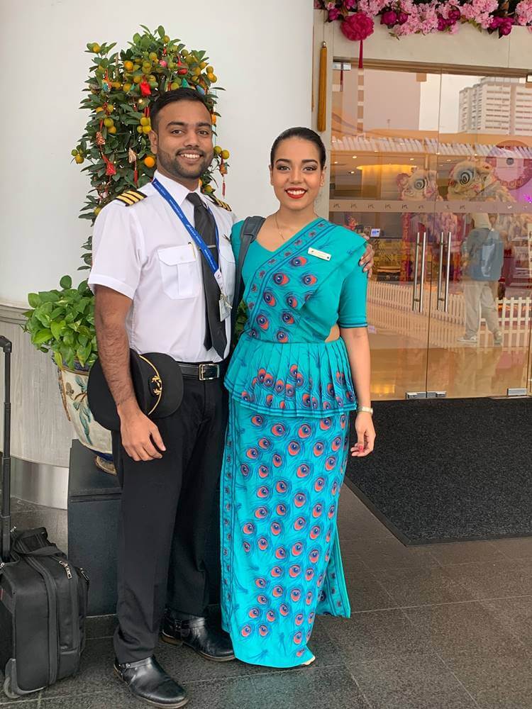 SriLankan Airlines flight attendant and pilot