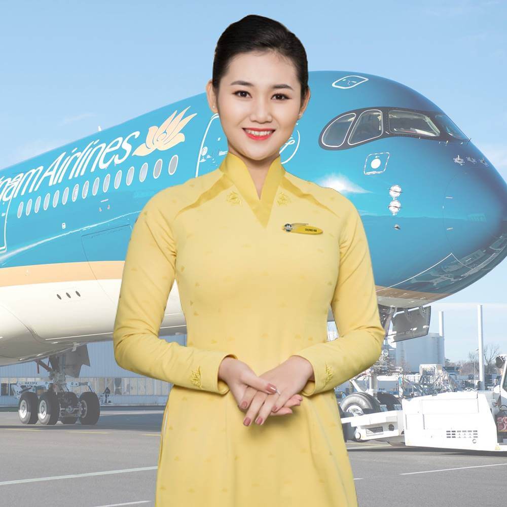 Vietnam Airlines female flight attendant