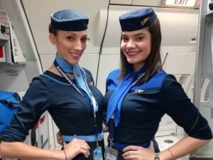 Aerolineas Estelar flight attendants door