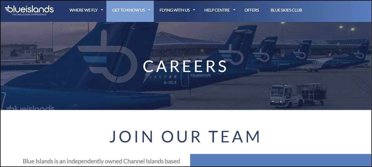 Blue Islands Career Page