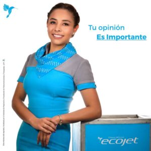 EcoJet flight attendant smile