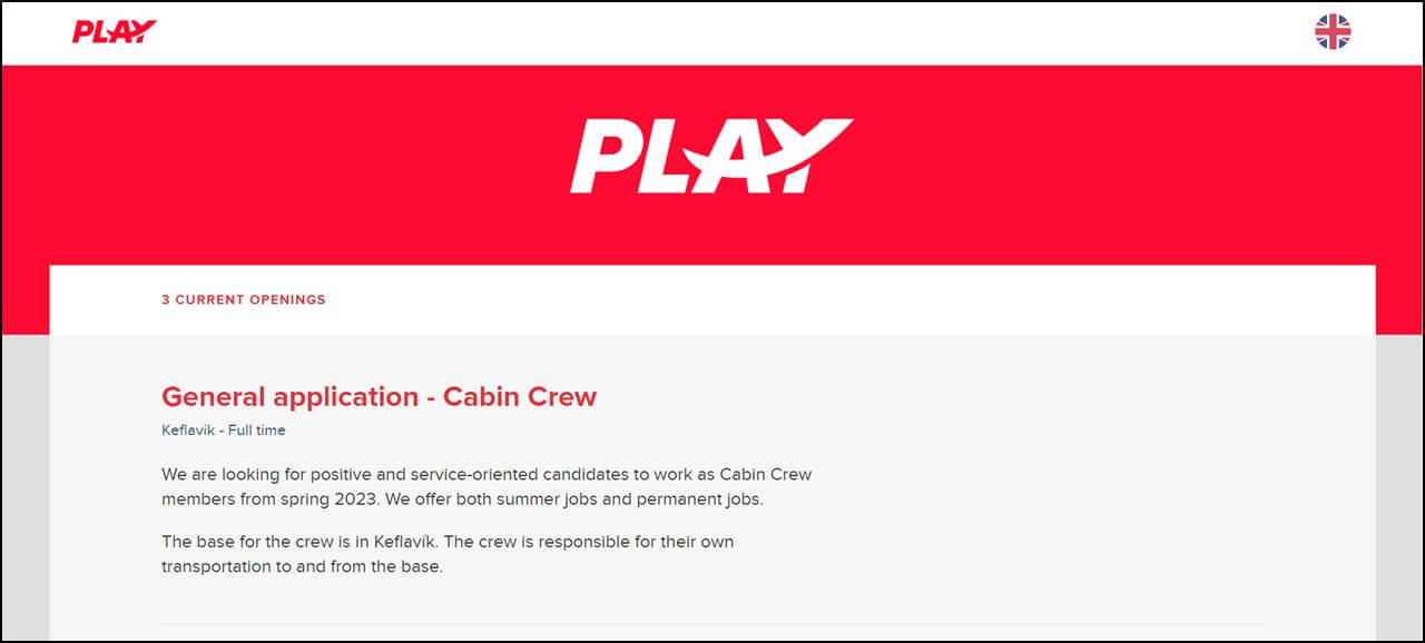 Fly Play Careers Page