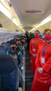 Línea Aérea Amaszonas flight attendants PPE