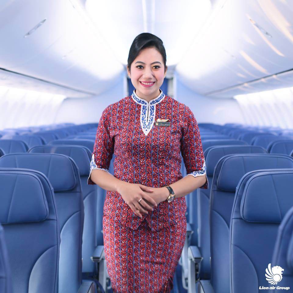 Lion Air female flight attendant smile