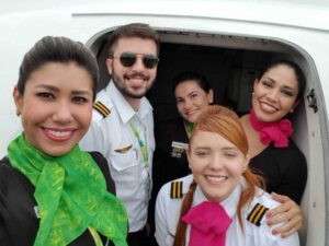 MAP Linhas Aereas cabin crews and pilots upclose