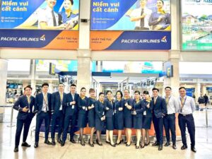 Pacific Airlines flight attendants airport