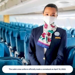 Philippine Airlines flight attendant boarding