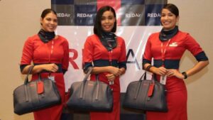 Red Air flight attendants event