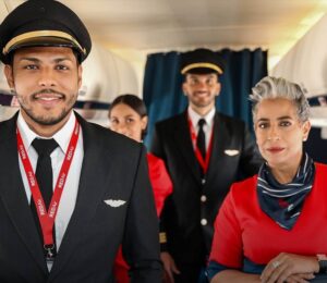 Red Air pilots and flight attendants