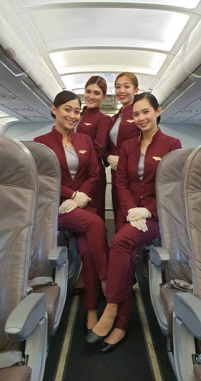 Royal Air Philippines flight attendants cabin