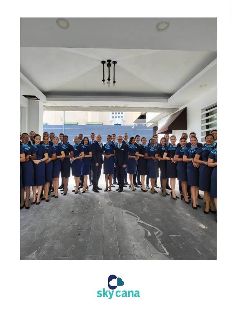 Sky Cana flight attendants group photo