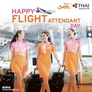 Thai Smile Airways flight attendant poster
