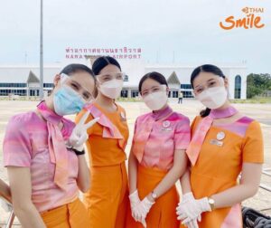 Thai Smile Airways flight attendants mask